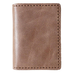 Handmade Leather Mens Black Card Holders License Wallets Slim Bifold Card Wallet for Men