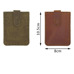 Leather Mens Card Holder Wallets Handmade Leather Card Holder Slim Card Wallet for Men