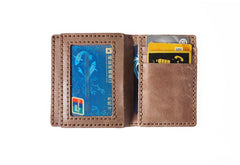 Handmade Leather Mens Key Holders Coin Wallet With Keyring Key Holder Zipper Wallet for Men