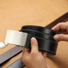 Handmade Mens Blue Leather Belts PERSONALIZED Handmade Blue Leather Belt for Men