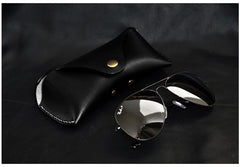 Handmade Mens Leather Glasses Case Glasses Box Eyeglasses Case for Women