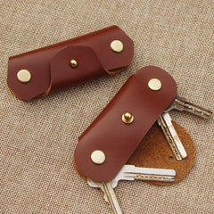 Handmade Mens Blue Leather Keyholders Cool KeyChains Key Holders KeyRing for Men