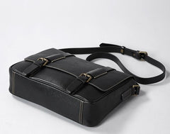 Handmade Genuine Leather Mens Cool Shoulder Bag Messenger Bag Cycling Bag for men