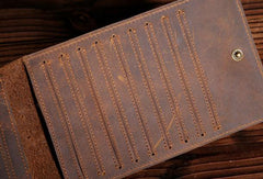 Cool Leather Mens Multi Card Long Wallet Zipper Long Card Wallet for Men