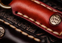 Handmade Leather Braided Biker Trucker Carp Wallets Chain for Chain Wallet Biker Wallet Trucker Wallet