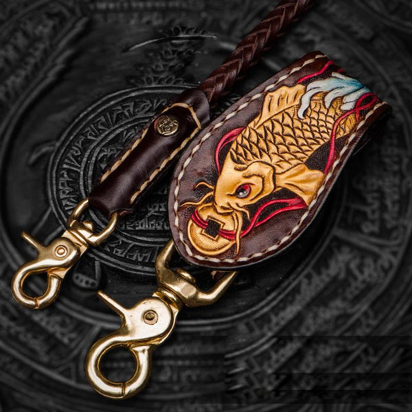 Leather Braided Biker Trucker Carp Wallet Chain for Chains Wallet Biker Wallet Trucker Wallet