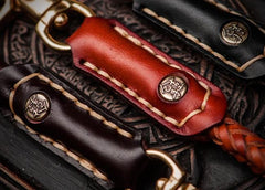 Handmade Leather Braided Biker Carp Wallet Chain for Chain Wallet Biker Wallets