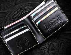 Handmade Leather Mah¨¡k¨¡la Tooled Mens billfold Wallet Cool Leather Wallets Slim Wallet for Men