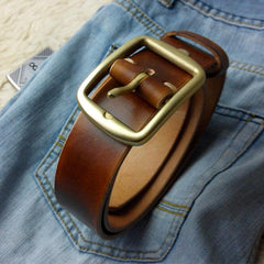 Handmade Leather Mens Belt Men Distress Leather Belt for Men
