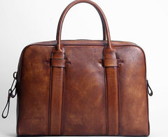 Handmade Leather Mens Briefcase Work Bag Laptop Bag Business Bag for Men
