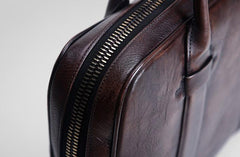 Handmade Leather Mens Briefcase Work Bag Laptop Bag Business Bag for Men