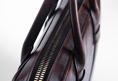 Handmade Leather Mens Briefcase Work Bag Laptop Bag Business Bag for Men