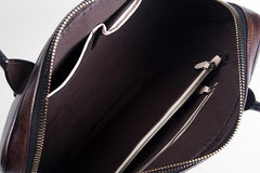 Handmade Leather Mens Briefcase Work Bag Laptop Bag Business Bag for Men