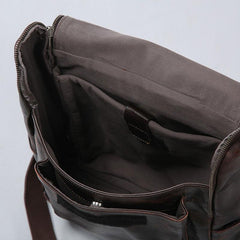Handmade Leather Mens Vintage Black Cool Backpack Large Travel Bag Hiking Bag for Men