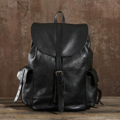 Handmade Leather Mens Cool Vintage Coffee Black Backpack Large Travel Bag Hiking Bag for Men