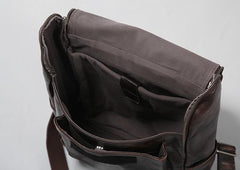 Handmade Leather Mens Vintage Black Cool Backpack Large Travel Bag Hiking Bag for Men