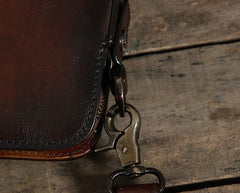 Handmade Leather Mens Cool Messenger Bag Briefcase Work Bag Business Bag Laptop Bag for men