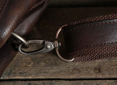 Handmade Leather Mens Cool Vintage Black Briefcase Work Bag Business Bag Laptop Bag for men