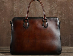 Handmade Leather Mens Cool Messenger Bag Briefcase Work Bag Business Bag Laptop Bag for men