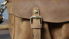 Handmade Leather Mens Cool Shoulder Bag Messenger Bag Camera Bag Cycling Bag for men