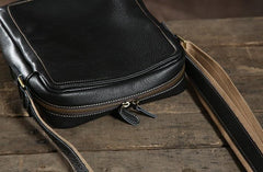 Handmade Leather Mens Cool Shoulder Bag Messenger Bag Chest Bag Bike Bag Cycling Bag for men