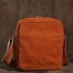 Handmade Leather Mens Cool Shoulder Bag Messenger Bag Chest Bag Bike Bag Cycling Bag for men