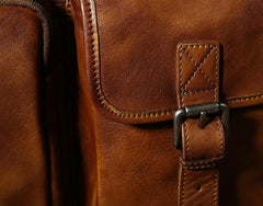 Handmade Leather Mens Vintage Cool Shoulder Bag Messenger Bag Bike Bag Cycling Bag for men