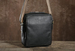 Handmade Leather Mens Cool Shoulder Bag Messenger Bag Chest Bag Bike Bag Cycling Bag for men