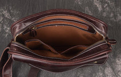 Cool Leather Mens Small Messenger Bag Side Bag Small Shoulder Bag For Men