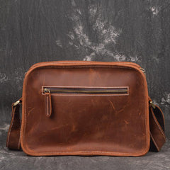 Cool Leather Mens Small Messenger Bag Side Bag Small Shoulder Bag For Men