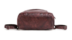 Handmade Cool Leather Men's Backpack Travel Backpack 14inch Computer Backpack For Men