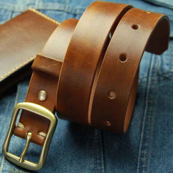 Handmade Vintage Leather Mens Belt Leather Belt for Men