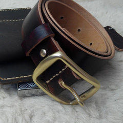 Handmade Vintage Leather Mens Belt Men Leather Belt for Men