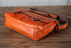 Handmade Vintage Leather Mens Cool Shoulder Bag Messenger Bag Chest Bag Bike Bag Cycling Bag for men