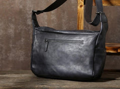 Handmade Vintage Leather Mens Cool Shoulder Bag Messenger Bag Chest Bag Bike Bag Cycling Bag for men