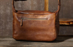 Handmade Vintage Leather Mens Cool Shoulder Bag Messenger Bag Chest Bag Bike Bag Cycling Bag for men