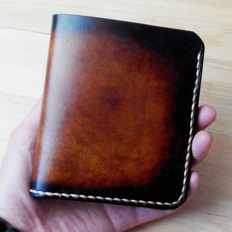 Handmade Vintage Leather Mens Slim Small Wallets for Men