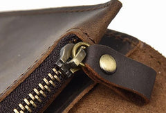 Vintage leather biker trucker wallet leather chain men Vintage long wallet for Men