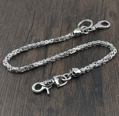 Badass Silver Motorcycle Pants Chain Skull Wallet Chain Long Biker Wallet Chain For Men