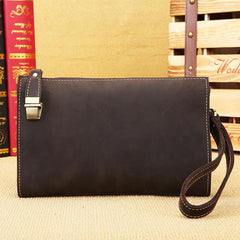 Vintage Mens Leather Clutch Bag Wristlet Bag Clutch Wallet For Men