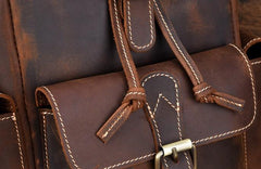 Vintage Leather Brown Mens Backpack School Backpack Travel Backpack Bags for Men