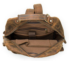 Cool Vintage Leather Mens 14inch Laptop Backpack Backpacks School Backpack Work Backpack for Men