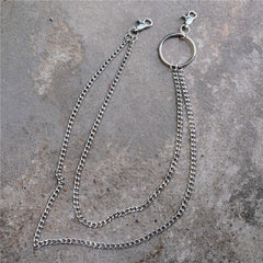 Badass Silver Double Womens Mens Thin Wallet Chain Pants Chain Jeans Chain Jean Chain For Men