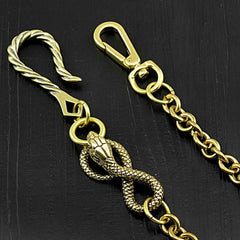 Badass Gold Snake Long Biker Wallet Chain Pants Chain Wallet Chain For Men