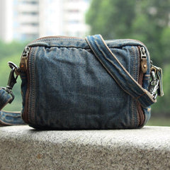 Denim Denim Blue Mens Small Fanny Pack Waist Bag Blue Hip Bag Bum Bag For Men