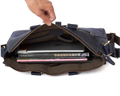 Vintage LEATHER MENS BRIEFCASE 14'' Laptop BRIEFCASE Professional Handbag FOR MEN