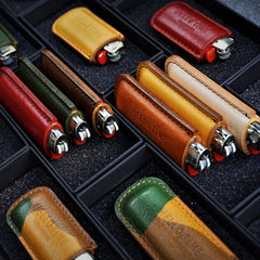 Best Camouflage Handmade Leather BIC J3 Lighter Holder Case Leather BIC J5 Case For Men