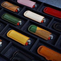 Best Black Handmade Leather BIC J3 Lighter Holder Case Leather BIC J5 Case For Men