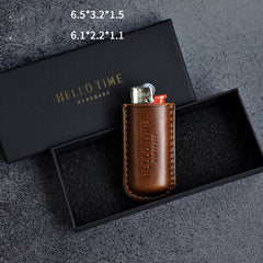 Handmade Leather BIC J3 Lighter Holder Cases Best Leather BIC J5 Case For Men