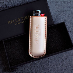 Best Blue Handmade Leather BIC J3 Lighter Holder Case Leather BIC J5 Lighter Case For Men